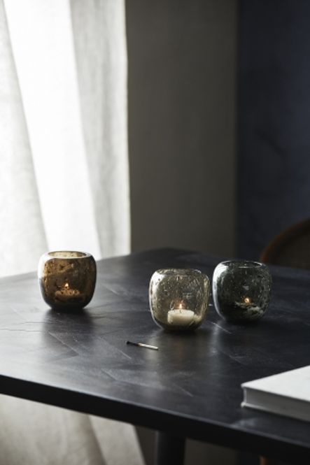 Hovedbilde Theo telysglass lysebrun