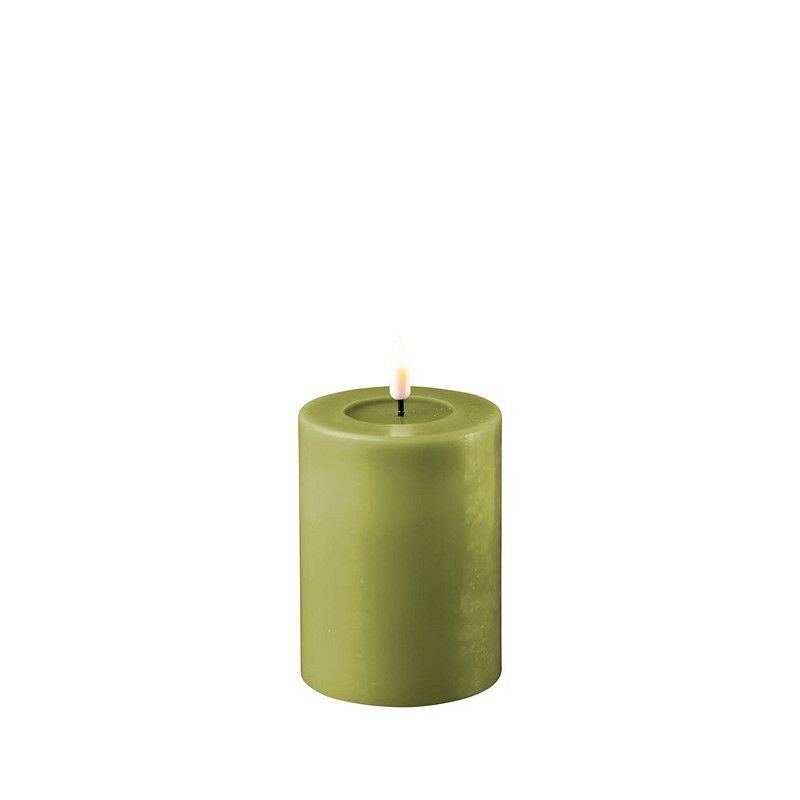 Led kubbelys olivengrønn 10 cm