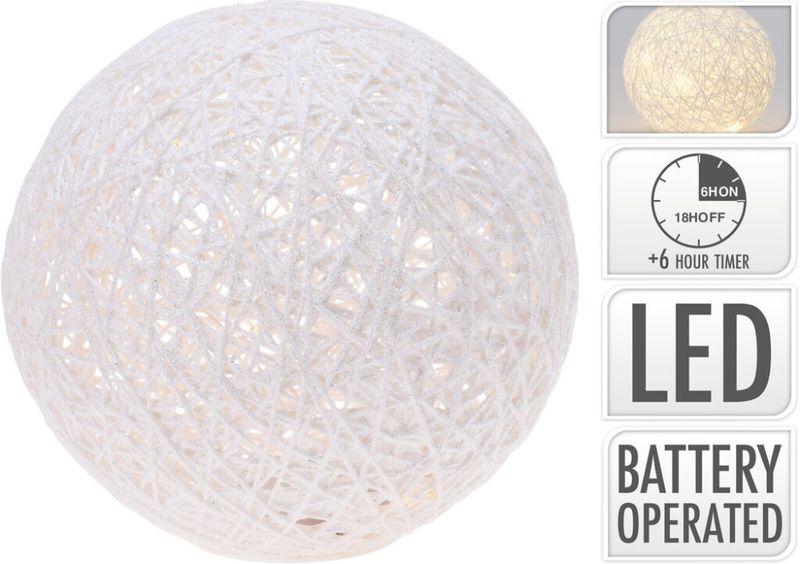 Ledkule hvit tråd 20cm